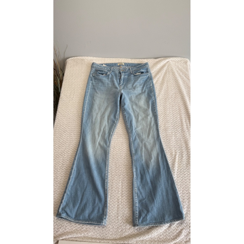 L'AGENCE Olympia High Rise Bell Flare Jeans Light Wash Blue Size 30 2531RDM